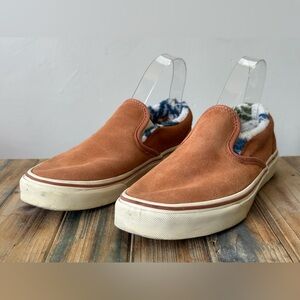 VANS Classic Sunburn Marshmallow Suede Sherpa Sneaker Women's Size 8.5